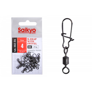 Вертлюг с застежкой Saikyo SA-302-04 - 10 шт (25кг)
